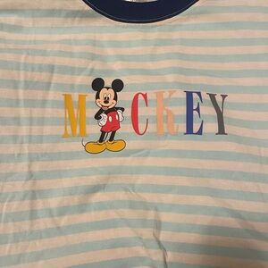 Disney Mickey Mouse Striped T-Shirt for Adults size L
